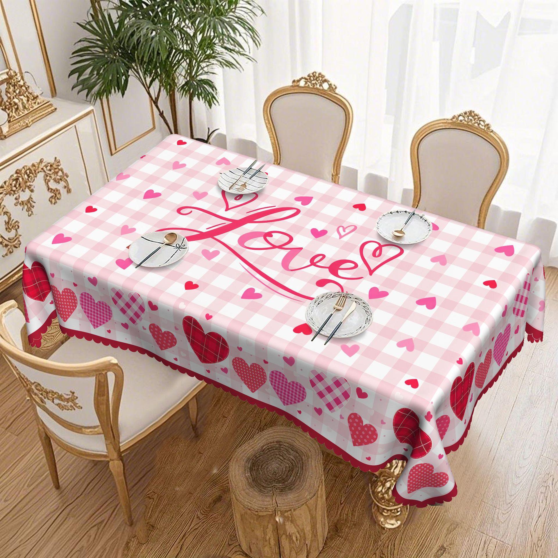 Happy Valentine S Day, Love-Themed Tablecloth, Red Love, Pink Plaid Design, Dining Table Decorative Cloth. Round tablecloth-152x152cm
Happy Valentine S Day, Love-Themed Tablecloth, Red Love, Pink Plaid Design, Dining Table Decorative Cloth. Round tablecloth-152x152cm