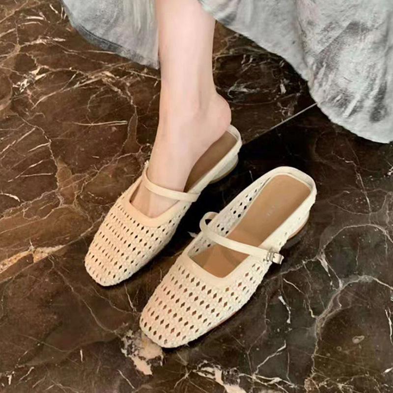 Retro woven thick heel with half slippers for women s 2025 summer new outer wear and inner height-increasing cool slippers 35
Retro woven thick heel with half slippers for women s 2025 summer new outer wear and inner height-increasing cool slippers 35