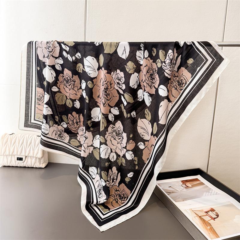 Satin Square Scarf Women Muslim Hijab 2026 Flower Print Silk Neckerchief Shawl Wraps Headband Handle Hair Bag Ribbon Bandana 90x90 cm
Satin Square Scarf Women Muslim Hijab 2026 Flower Print Silk Neckerchief Shawl Wraps Headband Handle Hair Bag Ribbon Bandana 90x90 cm