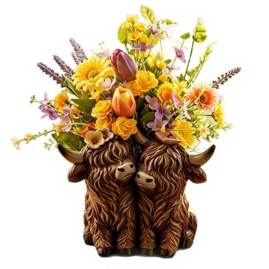Highland Cow Planter Cute 2 Cows Flower Pot Resin Animal Plant Container for Indoor Outdoor Garden Balcony Desk Decor коричневый
Highland Cow Planter Cute 2 Cows Flower Pot Resin Animal Plant Container for Indoor Outdoor Garden Balcony Desk Decor коричневый