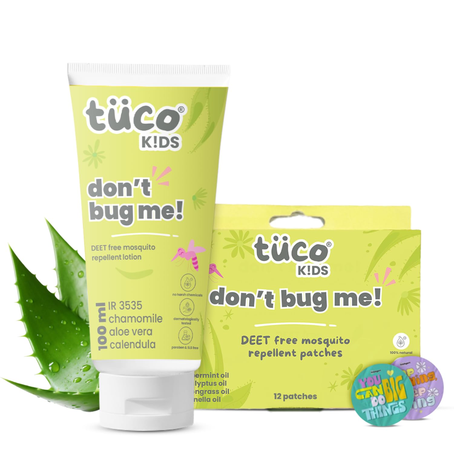 TuCo® Intelligent Kids Don t Bug Me Combo Pack, Mosquito Repellent Patches (12pcs) and Mosquito Repellent Lotion for Kids (100ml)
TuCo® Intelligent Kids Don t Bug Me Combo Pack, Mosquito Repellent Patches (12pcs) and Mosquito Repellent Lotion for Kids (100ml)