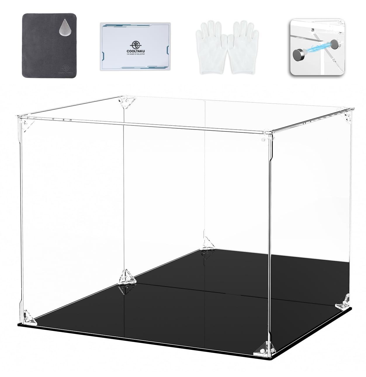 COOLTAKU Figure UV Mirrored Magnet Front Collection More Assembled Acrylic Display Stain Cleaning Cloth Included 40 x Depth 30 x Height Black Base
COOLTAKU Figure UV Mirrored Magnet Front Collection More Assembled Acrylic Display Stain Cleaning Cloth Included 40 x Depth 30 x Height Black Base