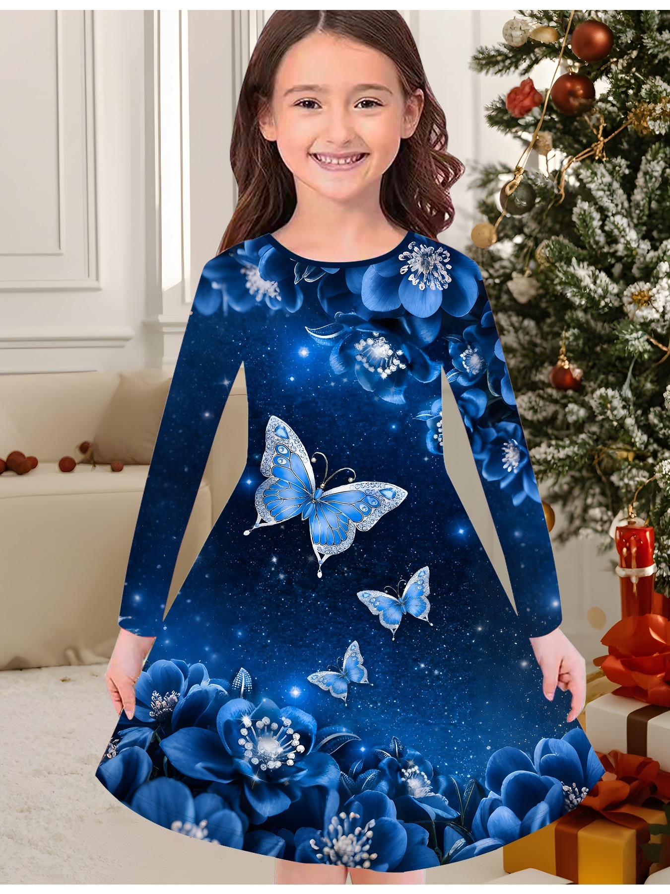 Модное осенне-зимнее платье для девочек, платье-футболка с длинным рукавом и круглым вырезом, с 3D цветочным принтом, повседневное, универсальное, рождественская одежда 170 темно-синий
Модное осенне-зимнее платье для девочек, платье-футболка с длинным рукавом и круглым вырезом, с 3D цветочным принтом, повседневное, универсальное, рождественская одежда 170 темно-синий