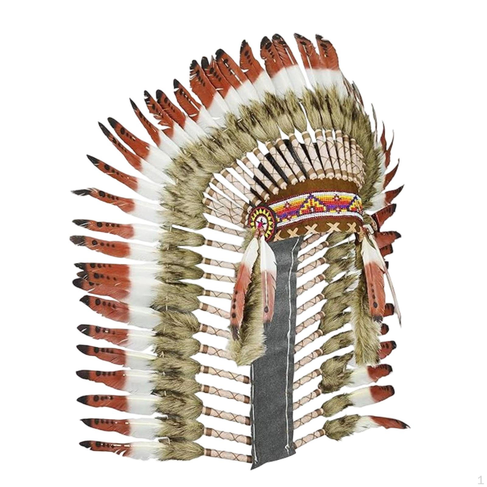 Головной убор из индейских перьев для маскарадного выступления
Головной убор из индейских перьев для маскарадного выступления