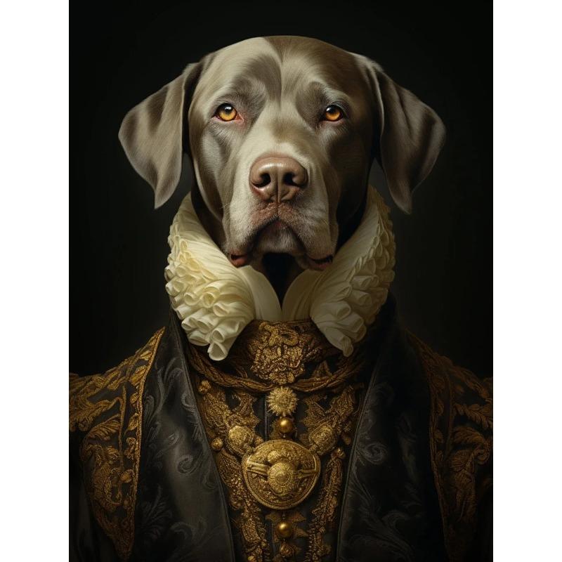Renaissance Noble Labrador Funny Animal Dog Pet Portrait Print Canvas Painting for Living Room Modern Aesthetics Home Decor 21X30CMNo Framed
Renaissance Noble Labrador Funny Animal Dog Pet Portrait Print Canvas Painting for Living Room Modern Aesthetics Home Decor 21X30CMNo Framed