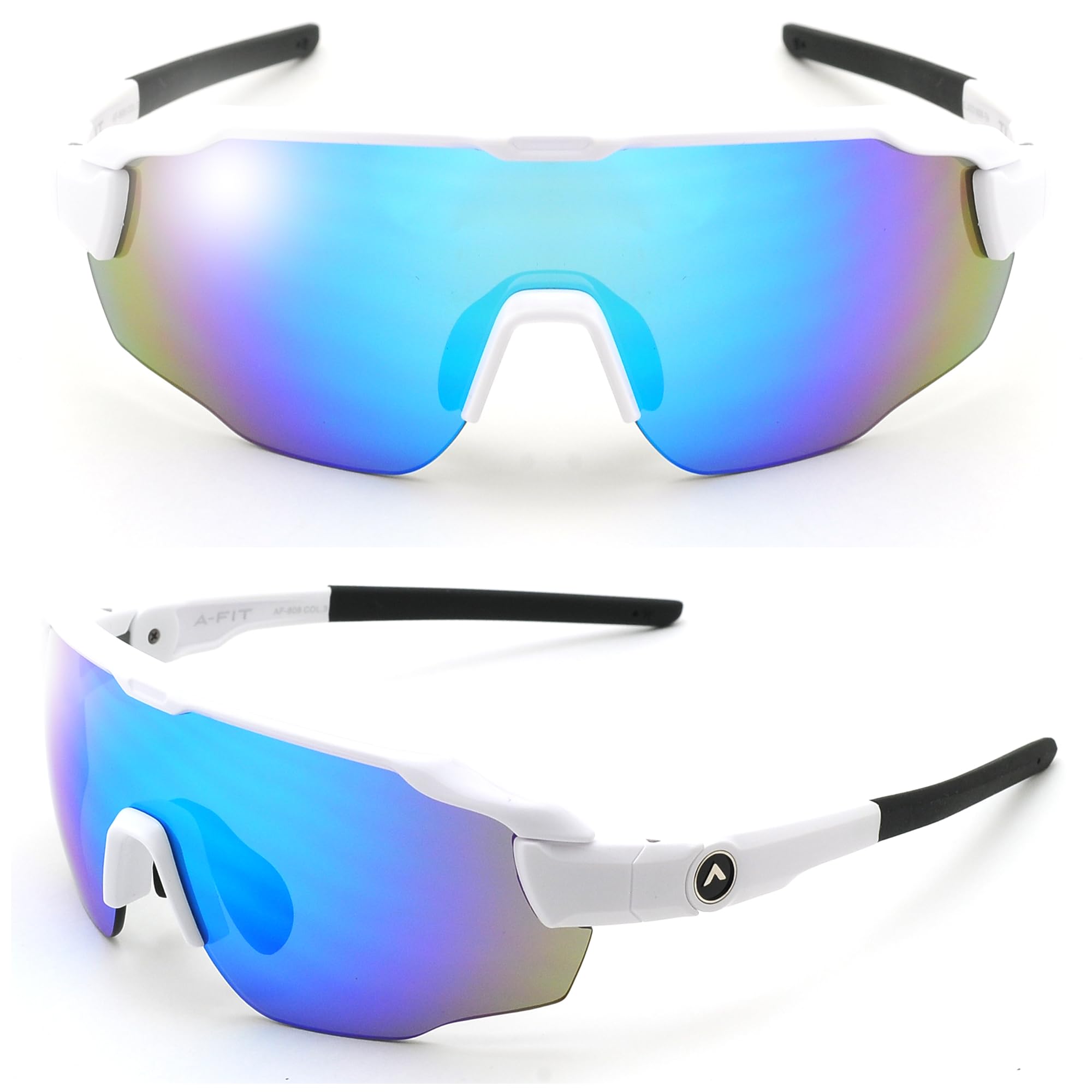 Afit Sports Sunglasses FIT MASTER Create your ideal fit Ribo Mirror Lens Men s White/Blue AF-805-C3
Afit Sports Sunglasses FIT MASTER Create your ideal fit Ribo Mirror Lens Men s White/Blue AF-805-C3