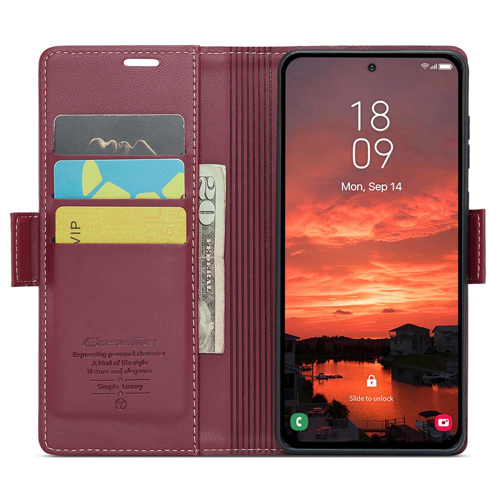 For Samsung Galaxy S25+ Leather Case CASEME 023 RFID Blocking 3 Card Slot Mobile Cover Red
For Samsung Galaxy S25+ Leather Case CASEME 023 RFID Blocking 3 Card Slot Mobile Cover Red