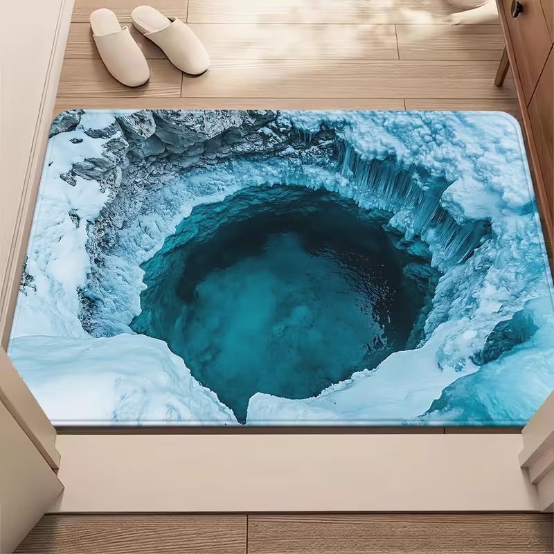 2D Ice Cave Door Mat Blue Pool Entrance Rug Hole Themed Visual Illusion Non-Slip Indoor Welcome Mat Cool Home Hallway Decor 40cm x 60cm
2D Ice Cave Door Mat Blue Pool Entrance Rug Hole Themed Visual Illusion Non-Slip Indoor Welcome Mat Cool Home Hallway Decor 40cm x 60cm