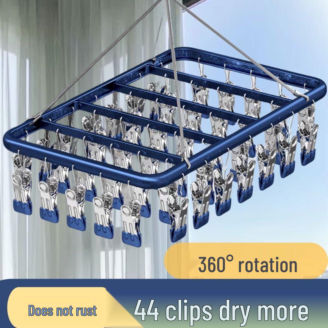 Многофункциональная вращающаяся сушилка для носков и нижнего белья из космического алюминия 22 stainless steel clips синий
Многофункциональная вращающаяся сушилка для носков и нижнего белья из космического алюминия 22 stainless steel clips синий