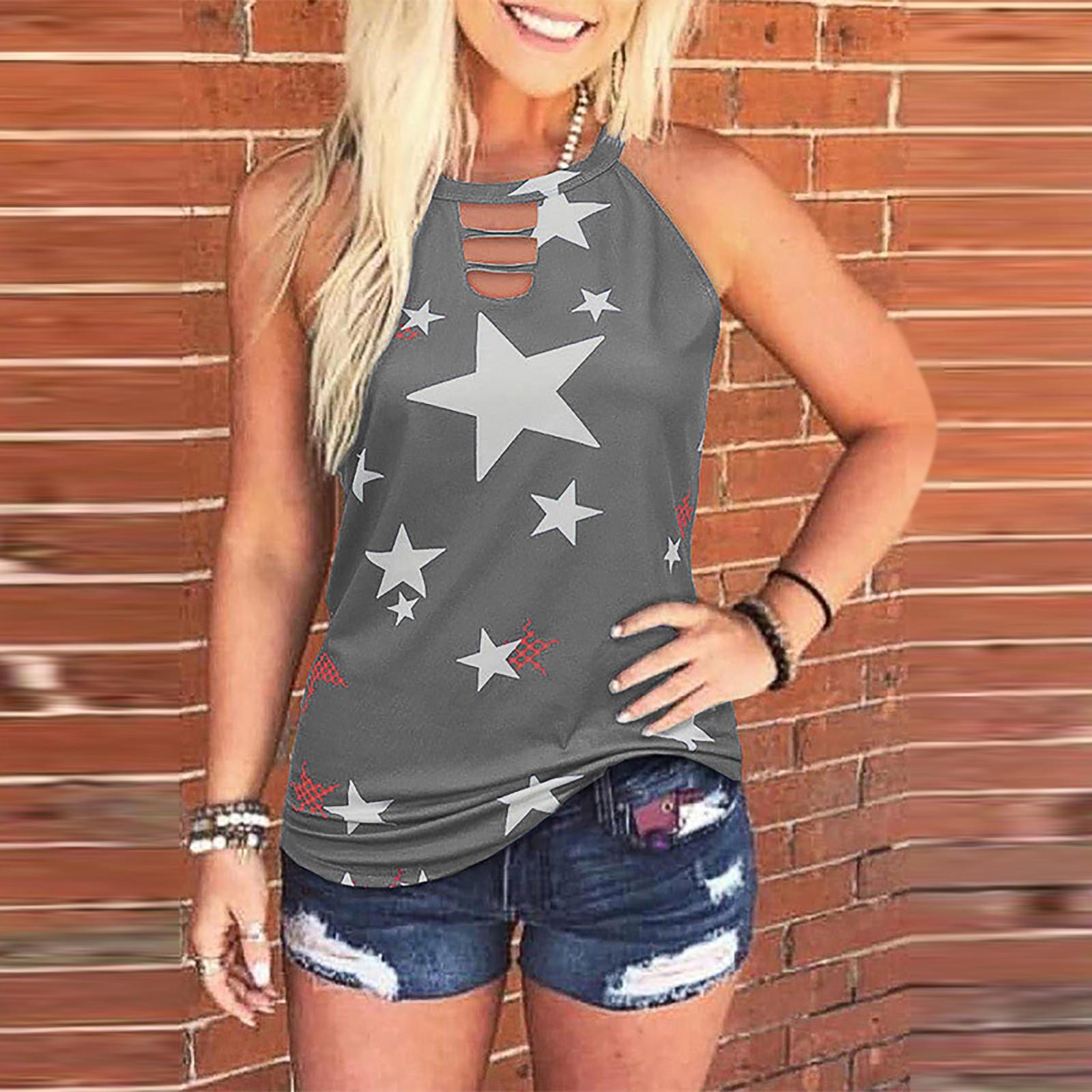 Женская сексуальная модная футболка-топ с круглым вырезом и принтом звезды XL
Женская сексуальная модная футболка-топ с круглым вырезом и принтом звезды XL