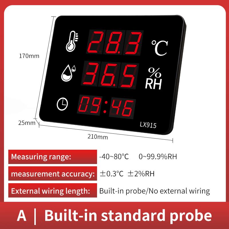 Digital Hygrometer Outdoor Indoor Sauna Thermometer WIth Alarm Digital Wall Clock Temperature Meter And Sensor LX915A
Digital Hygrometer Outdoor Indoor Sauna Thermometer WIth Alarm Digital Wall Clock Temperature Meter And Sensor LX915A