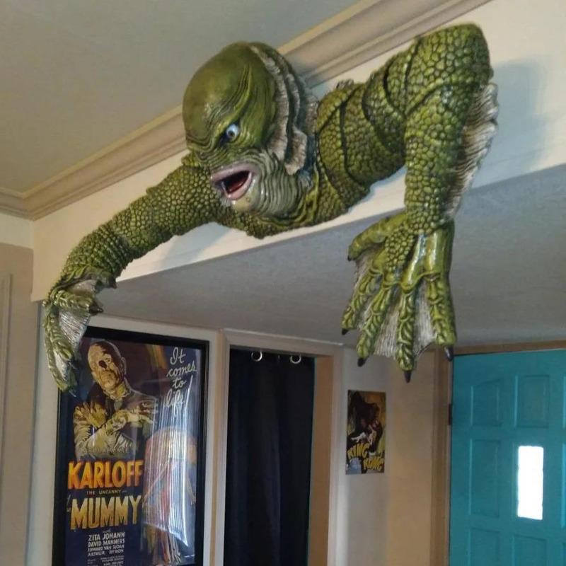 Ужас Ящерица Человек Статуя Моделирование Животного Настенная Скульптура Зоопарк Ремесла Украшения Открытый Сад Двор Хэллоуин Декор 16x36x25cm зелёный
Ужас Ящерица Человек Статуя Моделирование Животного Настенная Скульптура Зоопарк Ремесла Украшения Открытый Сад Двор Хэллоуин Декор 16x36x25cm зелёный