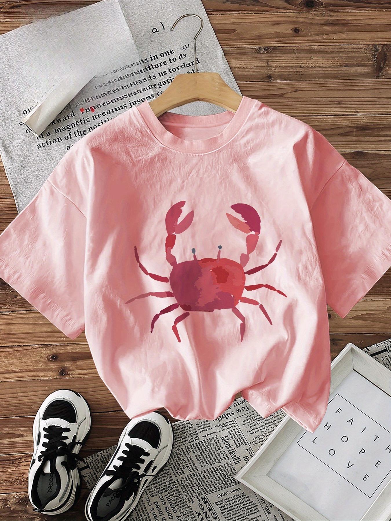 Crab Pattern Printed TShirt Creative Simple Style ShortSleeve RoundNeck Summer Women Top Casual Soft Tshirt Clothing 4XL
Crab Pattern Printed TShirt Creative Simple Style ShortSleeve RoundNeck Summer Women Top Casual Soft Tshirt Clothing 4XL