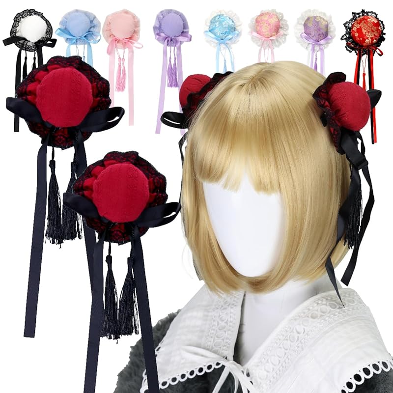 Glamystic bun hair ornament Set of 2 left and right china girl cosplay costume (Red x Black)
Glamystic bun hair ornament Set of 2 left and right china girl cosplay costume (Red x Black)