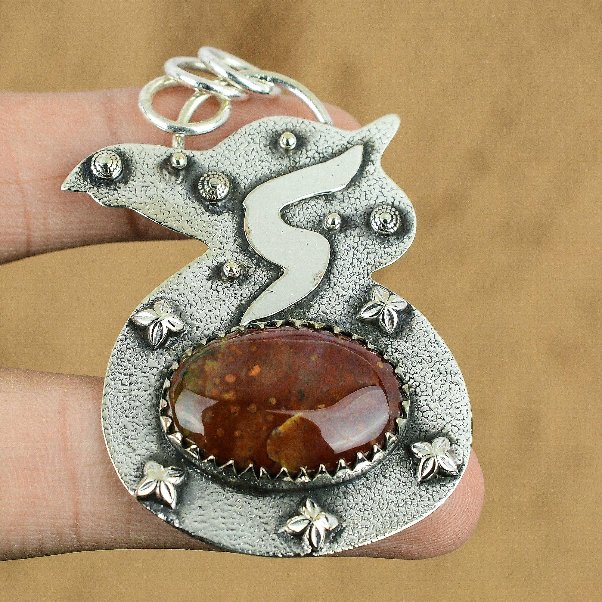 Natural Bloodstone Gemstone Indian Jewelry 925 Sterling Silver Pendant For Girls
Natural Bloodstone Gemstone Indian Jewelry 925 Sterling Silver Pendant For Girls