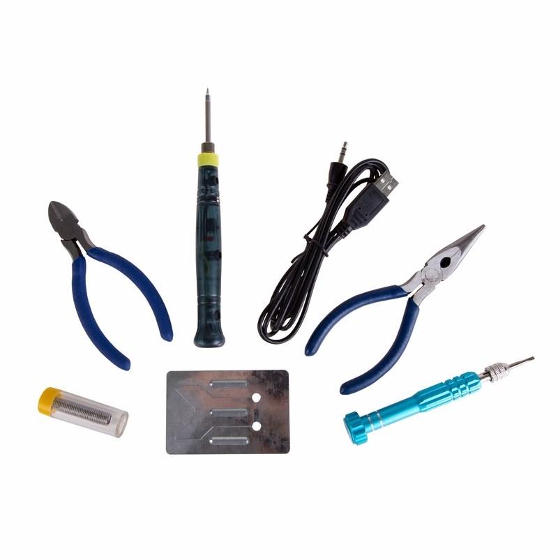 Набор для пайки Rexant USB-паяльник 8 Вт, кусачки, плоскогубцы, подставка, отвертка для припоя 12-0168
Набор для пайки Rexant USB-паяльник 8 Вт, кусачки, плоскогубцы, подставка, отвертка для припоя 12-0168