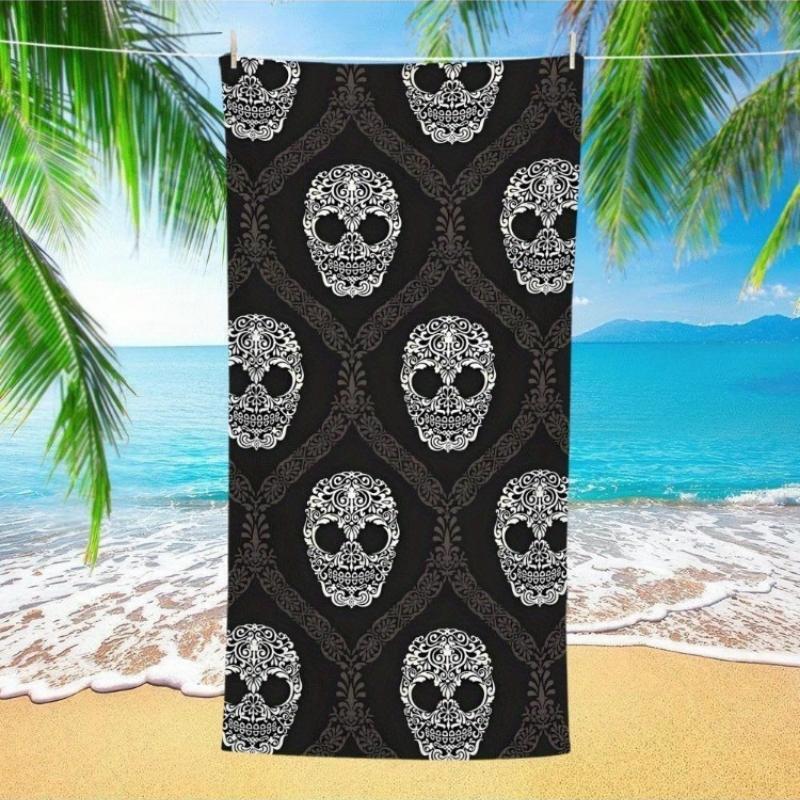 A Single Microfibre Beach Towel Featuring a Gothic Skull Design: Fashionable And Perfect for Summer Enjoyment! Chic And Highly W30*H60(CM)
A Single Microfibre Beach Towel Featuring a Gothic Skull Design: Fashionable And Perfect for Summer Enjoyment! Chic And Highly W30*H60(CM)