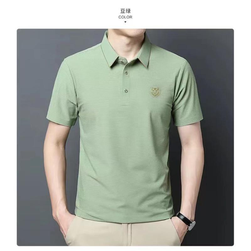 Short-sleeved Lapel T-shirt Cotton Casual Embroidered Summer Men s Middle-aged Dad Wear High-end Polo Shirt
Short-sleeved Lapel T-shirt Cotton Casual Embroidered Summer Men s Middle-aged Dad Wear High-end Polo Shirt