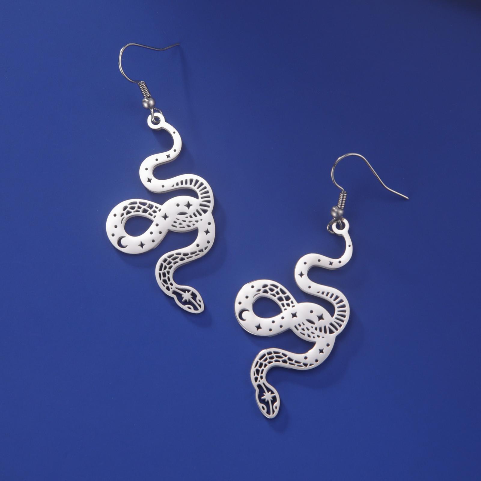 LIKGREAT Gothic Style Snake Earrings for Women Ouroboros Serpent Vintage Earring Stainless Steel Animal Jewelry Gift
LIKGREAT Gothic Style Snake Earrings for Women Ouroboros Serpent Vintage Earring Stainless Steel Animal Jewelry Gift