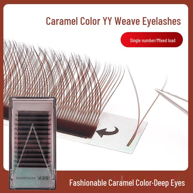 0.07 Caramel Color YY Soft Y-Lash Weave in Deep Brown Coffee - Blooming False Eyelash Extensions Caramel Color 0.07 C
0.07 Caramel Color YY Soft Y-Lash Weave in Deep Brown Coffee - Blooming False Eyelash Extensions Caramel Color 0.07 C