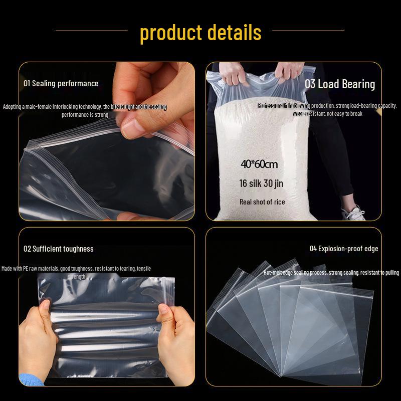 In-Stock Thickened Transparent PE Self-Sealing Bag for Food Portioning and Packaging 4x6cm (100 pcs) 8 microns
In-Stock Thickened Transparent PE Self-Sealing Bag for Food Portioning and Packaging 4x6cm (100 pcs) 8 microns
