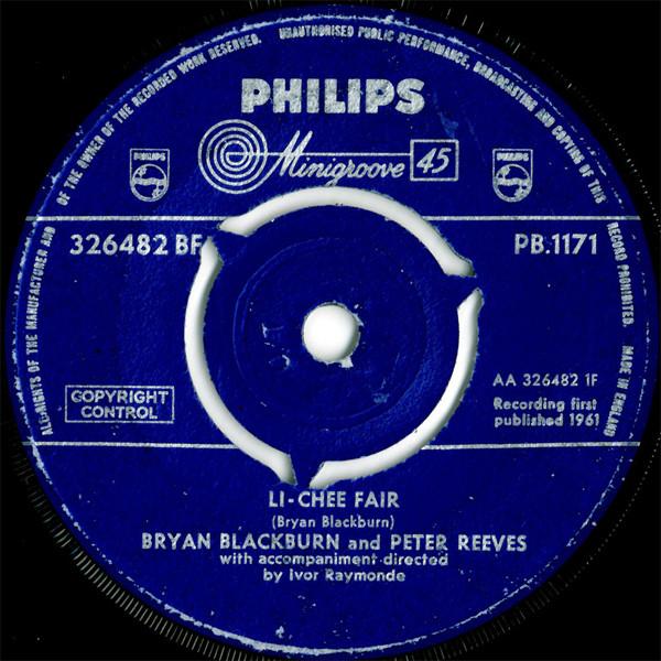 7-дюймовая пластинка BRYAN BLACKBURN PETER REEVES LiChee Fair 326482BF Philips 1961 Великобритания Поп Б/у
7-дюймовая пластинка BRYAN BLACKBURN PETER REEVES LiChee Fair 326482BF Philips 1961 Великобритания Поп Б/у