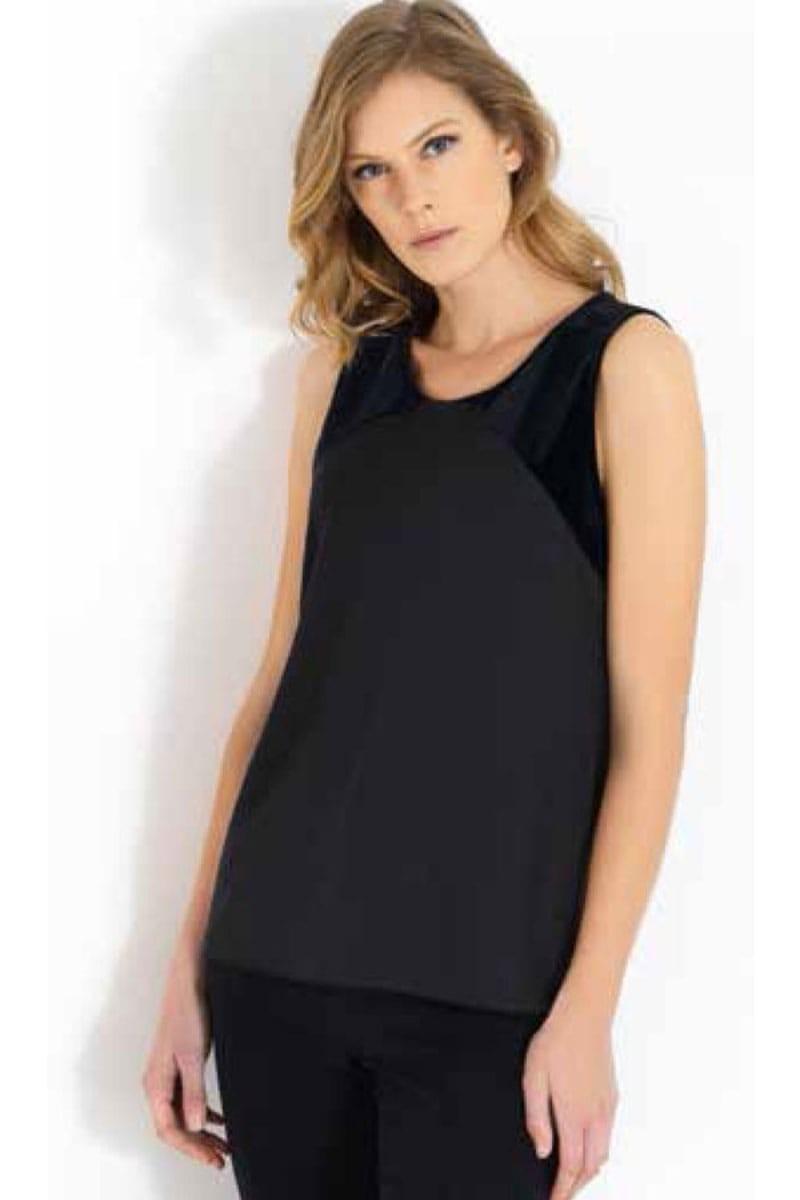 Майка Emmebivi (50054) 46(L) прозорий колір чорний 
Майка Emmebivi (50054) 46(L) прозорий колір чорний