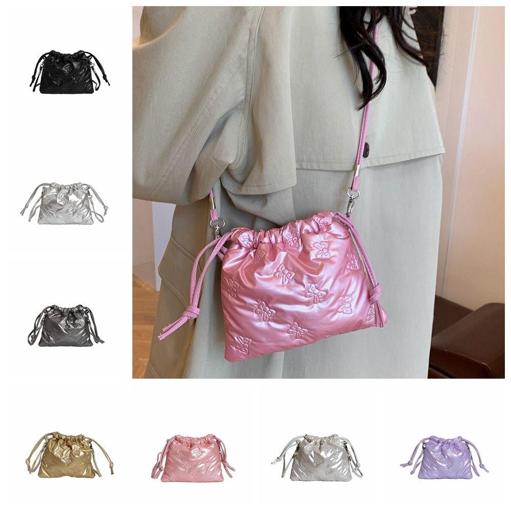 Bowknot Padded Drawstring Crossbody Bag Niche Design Women Bucket Bag Shoulder Bag Outdoor
Bowknot Padded Drawstring Crossbody Bag Niche Design Women Bucket Bag Shoulder Bag Outdoor