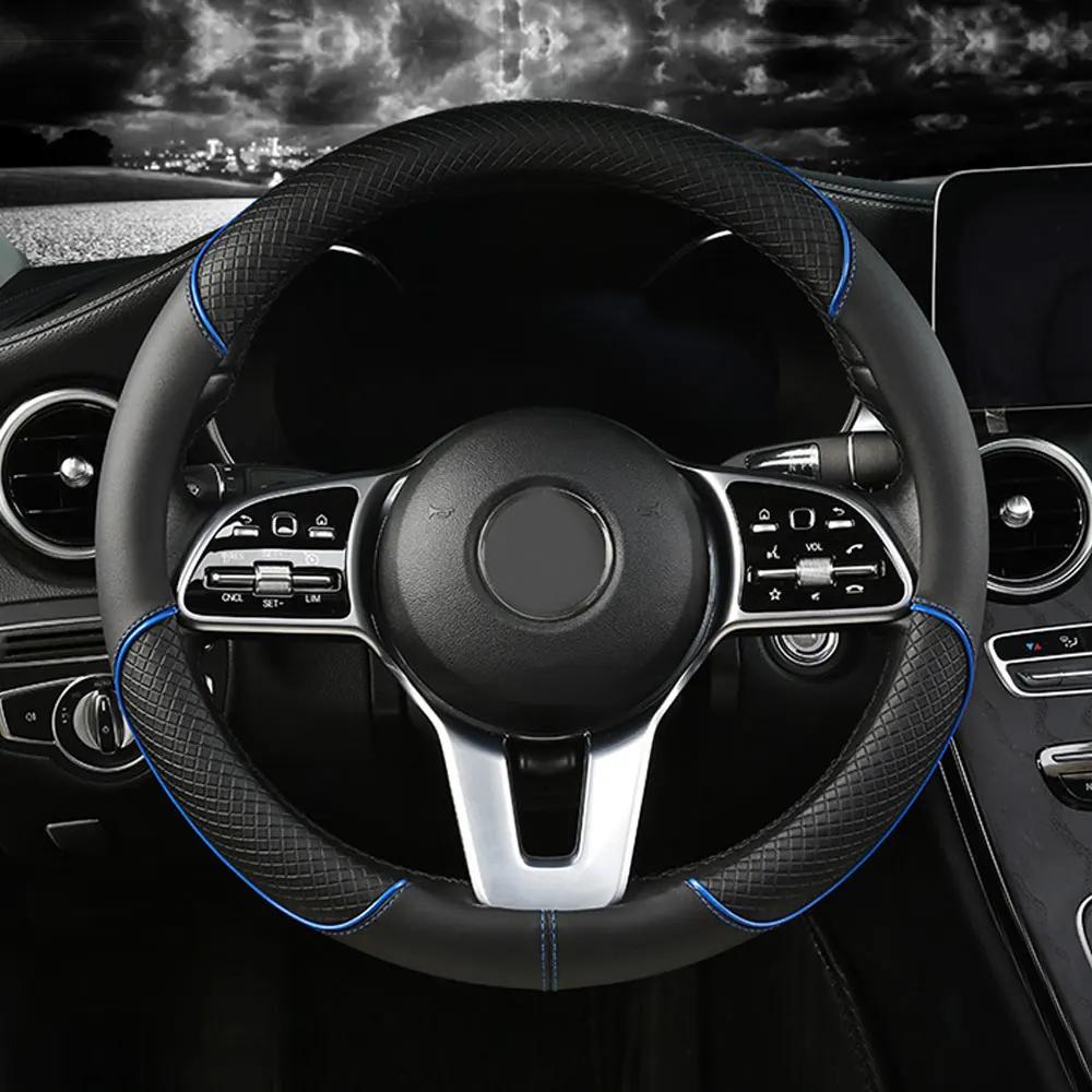 1 шт. Универсальный автомобильный чехол на руль из искусственной кожи, универсальная защита салона автомобиля, аксессуары для чехла на руль синий
1 шт. Универсальный автомобильный чехол на руль из искусственной кожи, универсальная защита салона автомобиля, аксессуары для чехла на руль синий