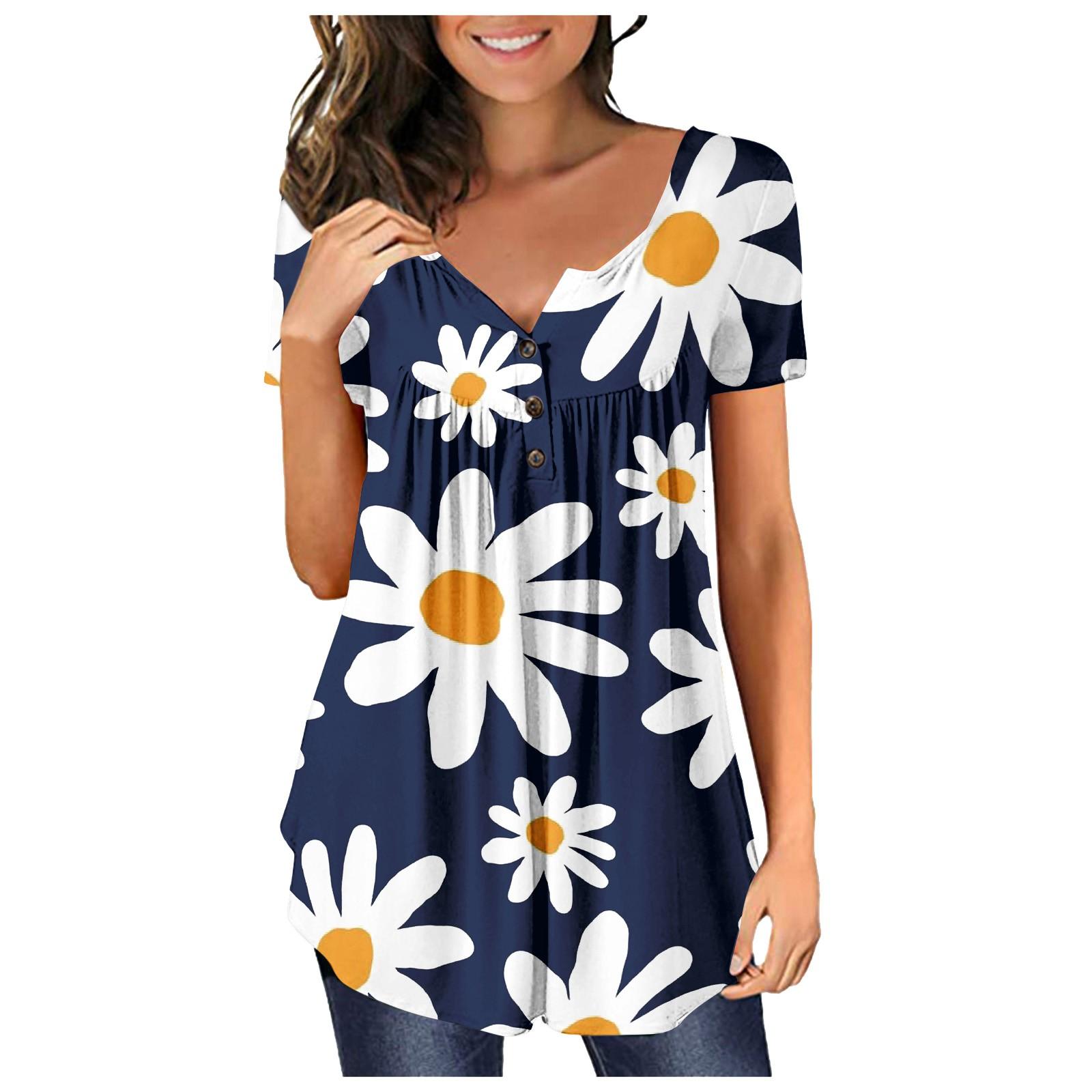 Women s Casual Fashion Plus Size Printed Short Sleeve Button V-Neck Pullover Top S білий
Women s Casual Fashion Plus Size Printed Short Sleeve Button V-Neck Pullover Top S білий