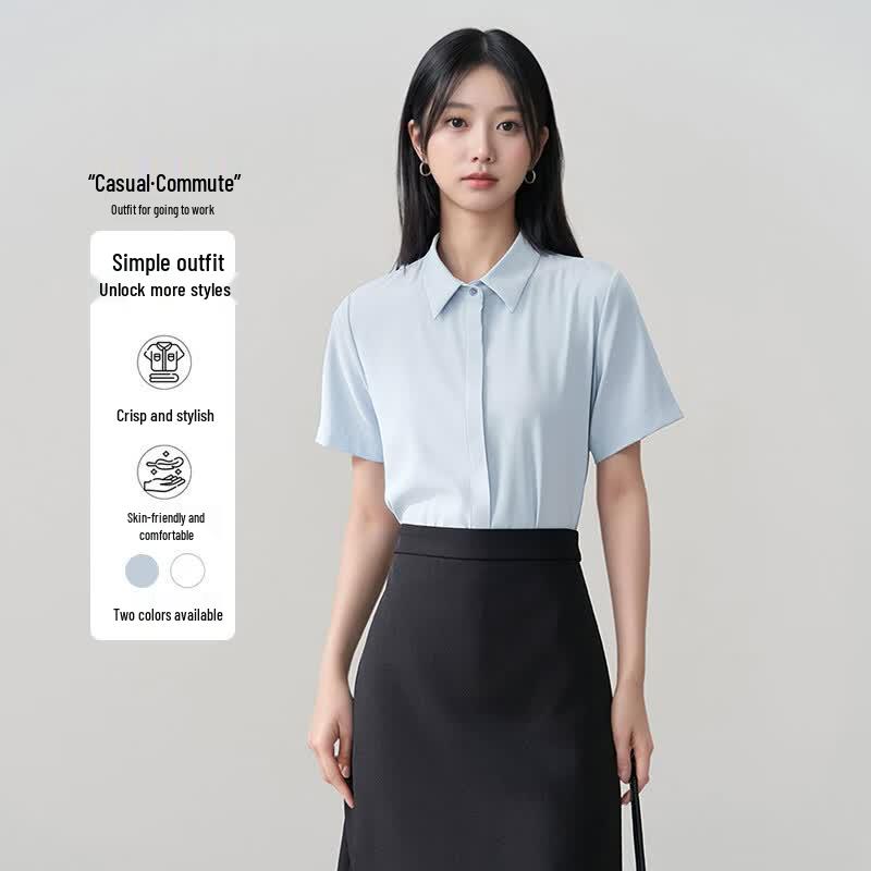 Tromen Women s Professional Short-Sleeve Chiffon Blouse M
Tromen Women s Professional Short-Sleeve Chiffon Blouse M