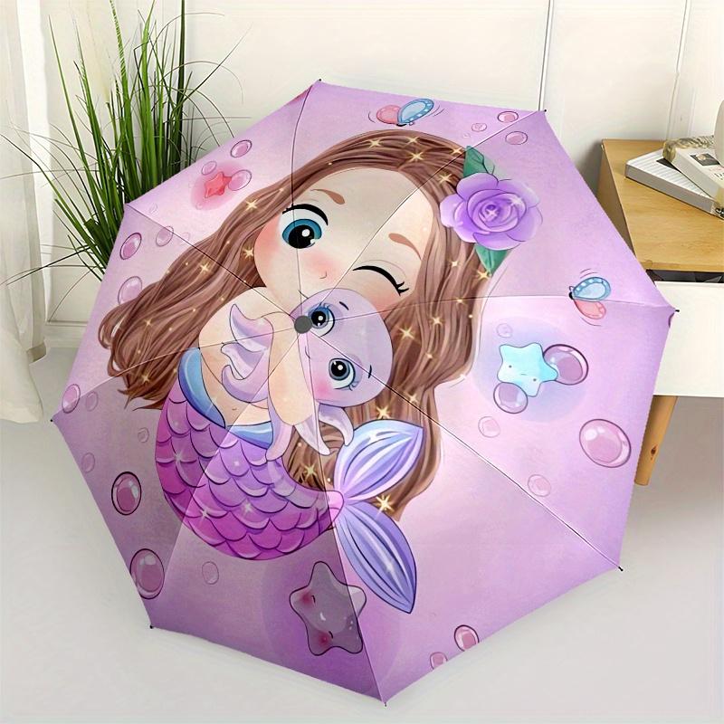 Mermaid,Fantasy Automatic Folding Umbrella Simple 8 Rib Design, Bright Cartoon Pattern, Durable Iron Frame, Suitable For Travel, Outdoor, B
Mermaid,Fantasy Automatic Folding Umbrella Simple 8 Rib Design, Bright Cartoon Pattern, Durable Iron Frame, Suitable For Travel, Outdoor, B