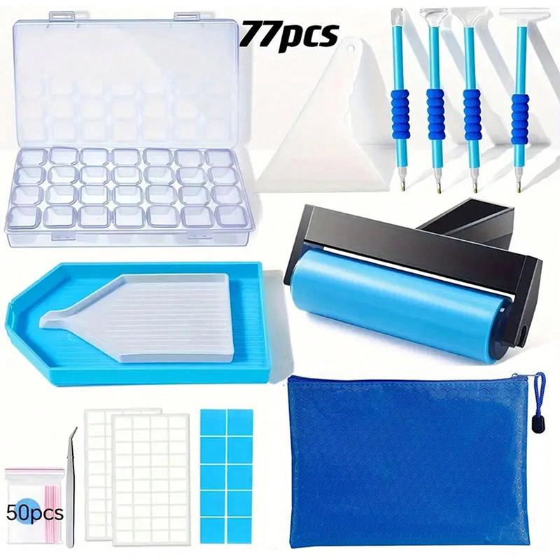 Набор принадлежностей для алмазной живописи своими руками, синий многокомпонентный набор инструментов для алмазной живописи, синий валик и коробка для алмазной вышивки 77PCS
Набор принадлежностей для алмазной живописи своими руками, синий многокомпонентный набор инструментов для алмазной живописи, синий валик и коробка для алмазной вышивки 77PCS