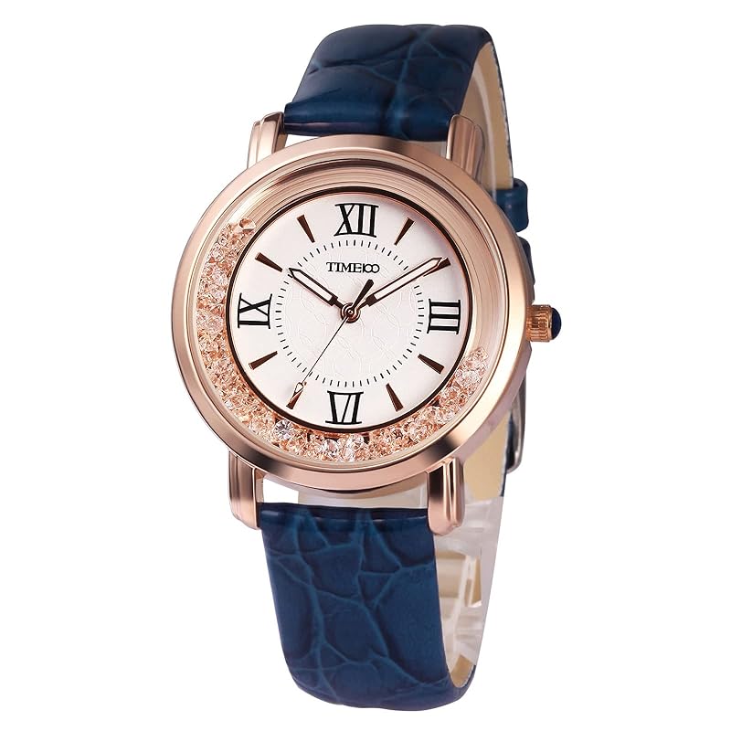 TIME100 ladies watches double dial sparkling flowing crystal 30M waterproof blue genuine leather band
TIME100 ladies watches double dial sparkling flowing crystal 30M waterproof blue genuine leather band