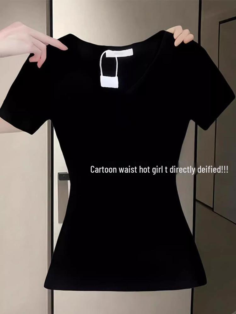 Women s Black V-Neck Slim Fit Short Sleeve Shirt: Trendy Slimming Design Small (70-90 lbs)
Women s Black V-Neck Slim Fit Short Sleeve Shirt: Trendy Slimming Design Small (70-90 lbs)