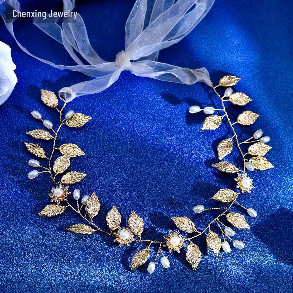 Chenxing Elegant Gold Leaf & Pearl Headband - Perfect for Weddings, Birthdays, Proms, & Parties (Model: CP110)
Chenxing Elegant Gold Leaf & Pearl Headband - Perfect for Weddings, Birthdays, Proms, & Parties (Model: CP110)