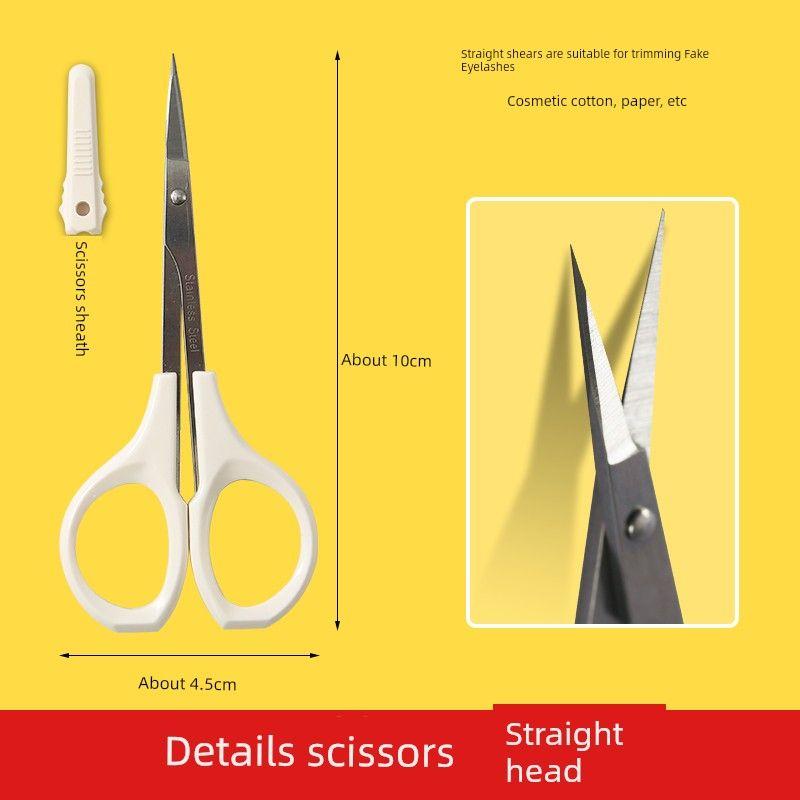 Shuangling Fake Eyelashes Elbow Small Scissors for Makeup Artist White Fine Scissors (Straight Head)
Shuangling Fake Eyelashes Elbow Small Scissors for Makeup Artist White Fine Scissors (Straight Head)