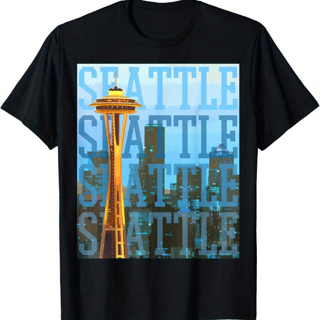 Seattle Space Needle Skyline Graphic T-Shirt Men Casual Cotton Crew Neck Daily Tee 4XL
Seattle Space Needle Skyline Graphic T-Shirt Men Casual Cotton Crew Neck Daily Tee 4XL