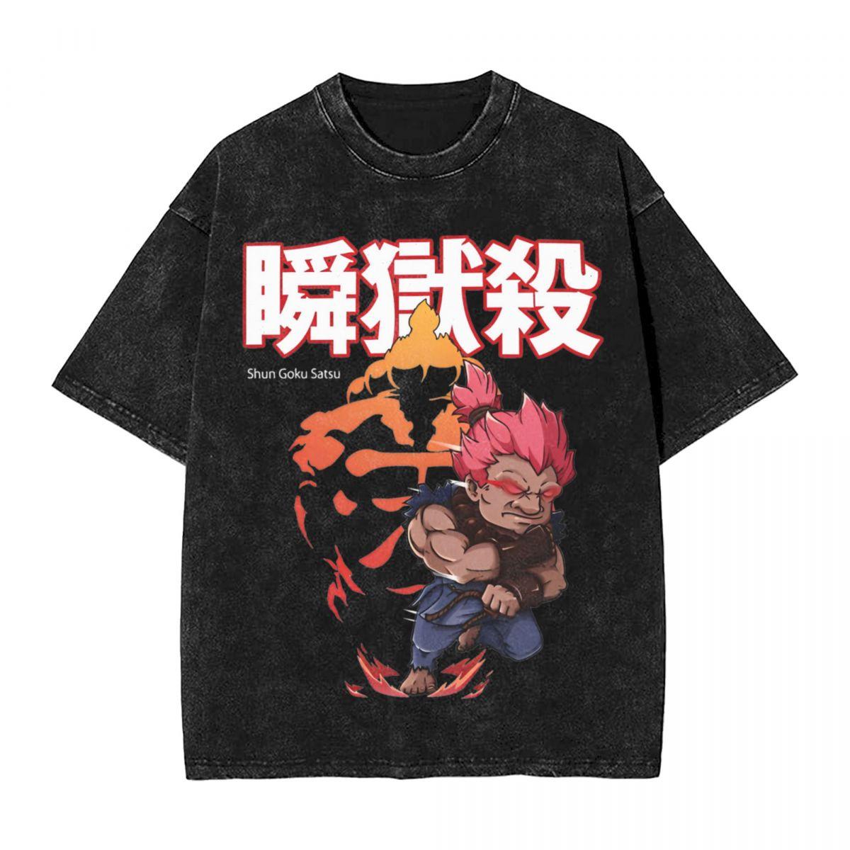 Akuma Street Fighters T Shirts Washed Short Sleeve Harajuku TShirts Vintage Men Women Tops Streetwear Graphic Printed Tees S
Akuma Street Fighters T Shirts Washed Short Sleeve Harajuku TShirts Vintage Men Women Tops Streetwear Graphic Printed Tees S