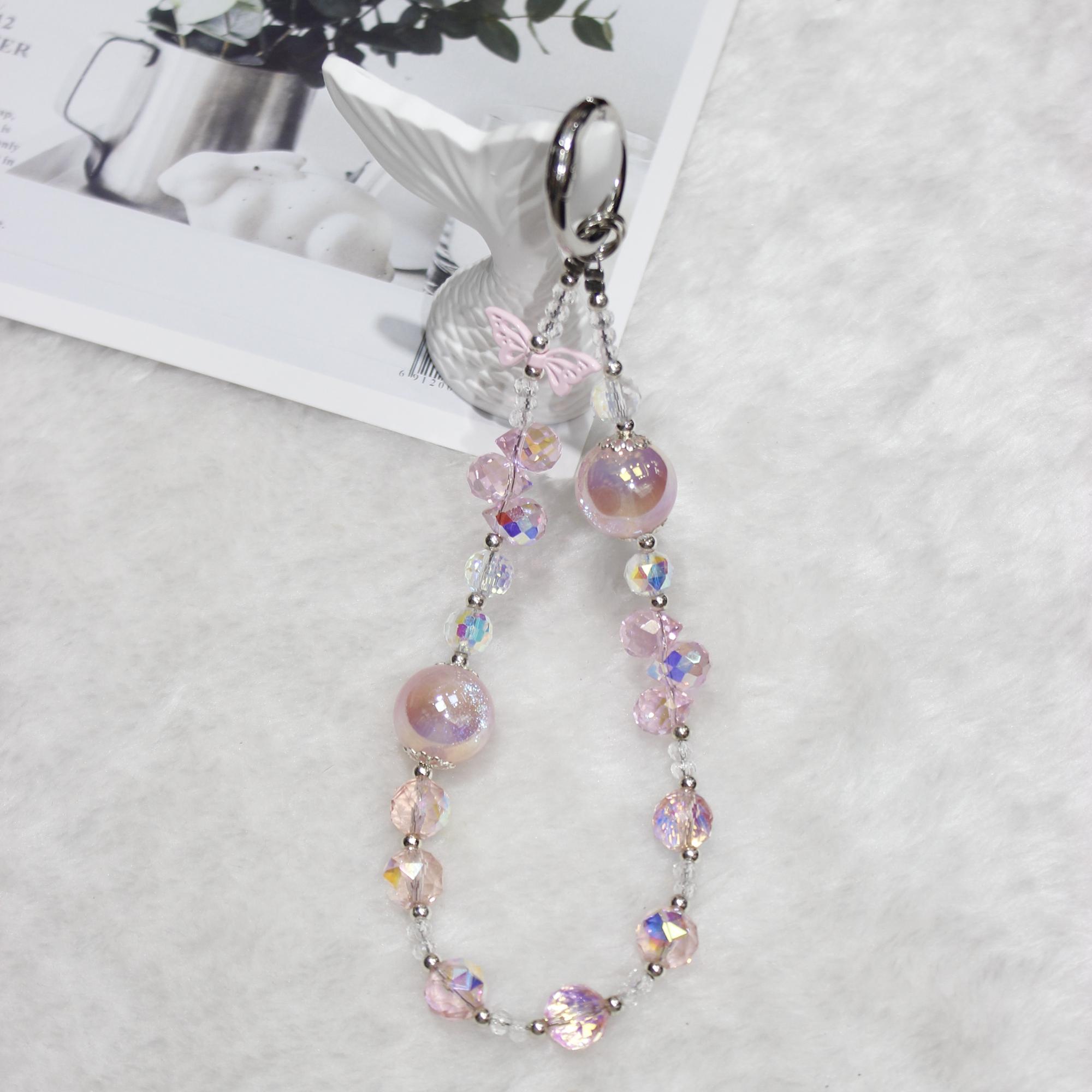 Cell Phone Lanyard 26cm Butterfly Charm Crystal Beads Phone Chain Wrist Strap Purple
Cell Phone Lanyard 26cm Butterfly Charm Crystal Beads Phone Chain Wrist Strap Purple