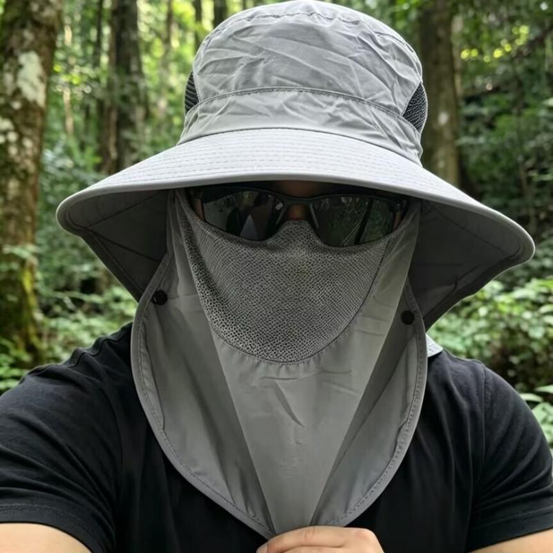 UPF50+ Sun Hat for Men Detachable Face Neck Cover Outdoor Fishing Hiking UV Protection Breathable Quick Dry Safari Cap світло-сірий колір
UPF50+ Sun Hat for Men Detachable Face Neck Cover Outdoor Fishing Hiking UV Protection Breathable Quick Dry Safari Cap світло-сірий колір