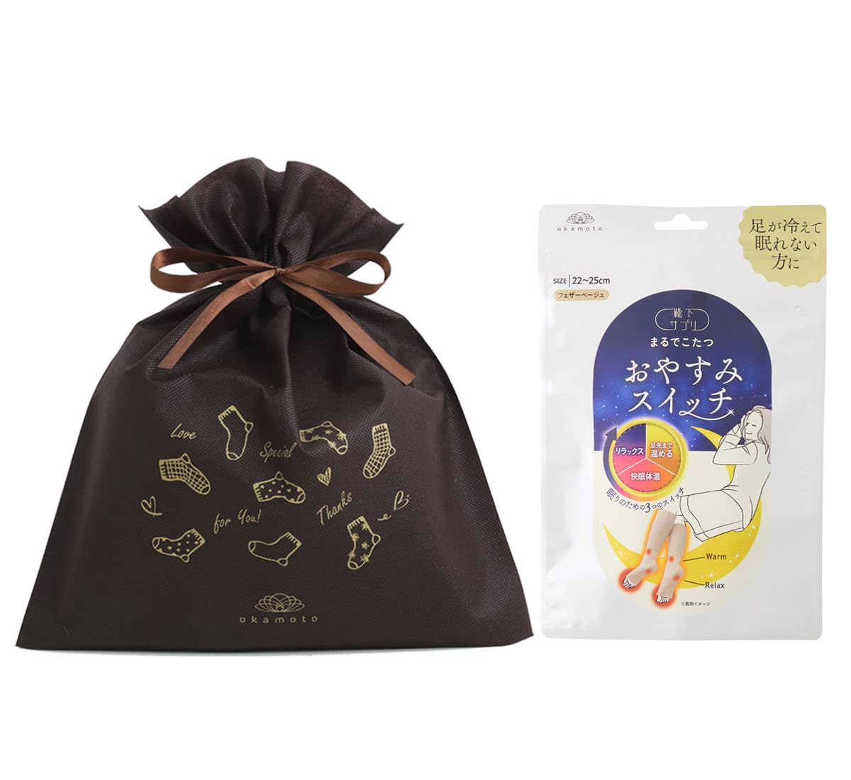 Okamoto Носок Like a with Sleep для холода Подарок Перо Женская добавка, Котацу, Переключатель, Теплый, Спящий, Облегчение, (Нетканая ткань), Бежевый, 938-994G
Okamoto Носок Like a with Sleep для холода Подарок Перо Женская добавка, Котацу, Переключатель, Теплый, Спящий, Облегчение, (Нетканая ткань), Бежевый, 938-994G