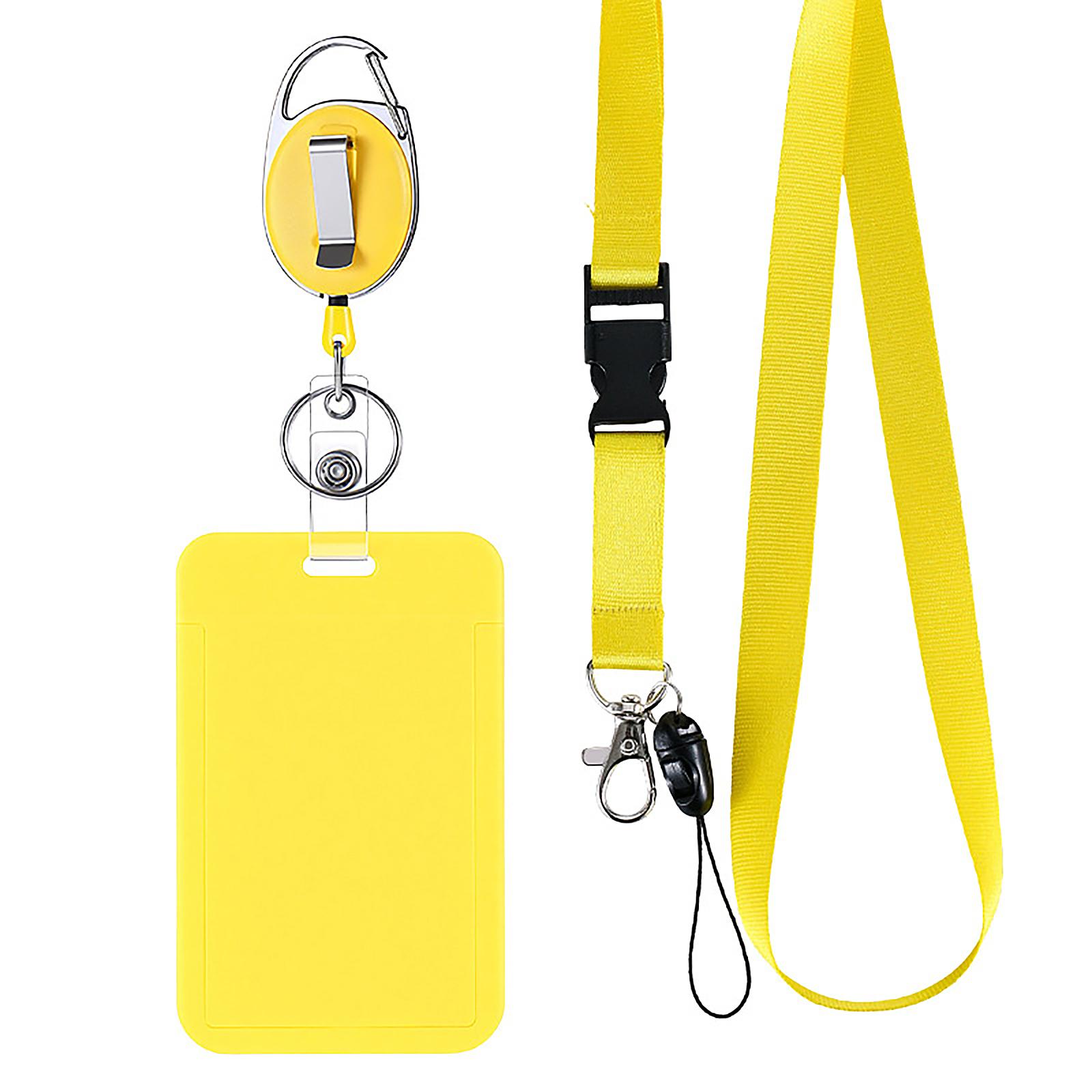 ID Badge Holder with Retractable Reel and Lanyard Set Including Clip and Detachable Buckle for Employee Cards Work Badges and Access Cards One Size жовтий
ID Badge Holder with Retractable Reel and Lanyard Set Including Clip and Detachable Buckle for Employee Cards Work Badges and Access Cards One Size жовтий