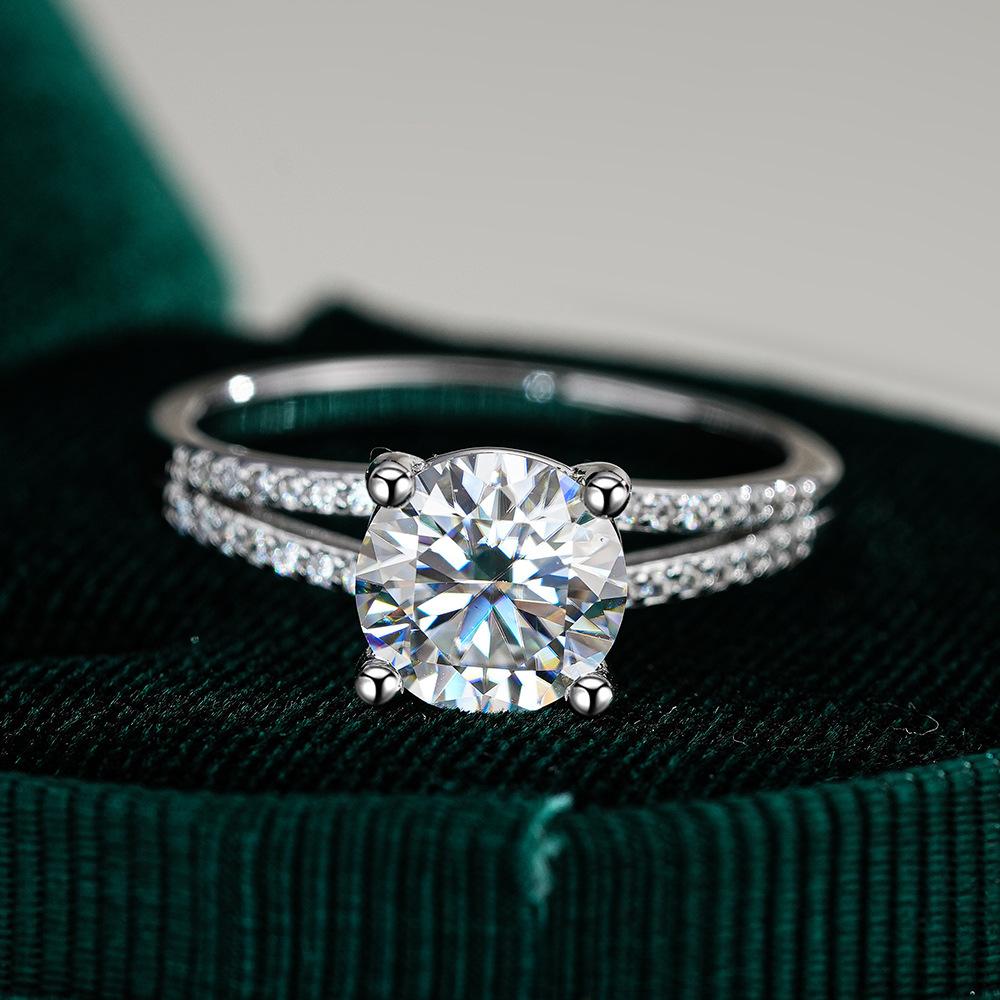2 Ct Moissanite Engagement Wedding Ring 925 Sterling Silver Rings for Women 9
2 Ct Moissanite Engagement Wedding Ring 925 Sterling Silver Rings for Women 9