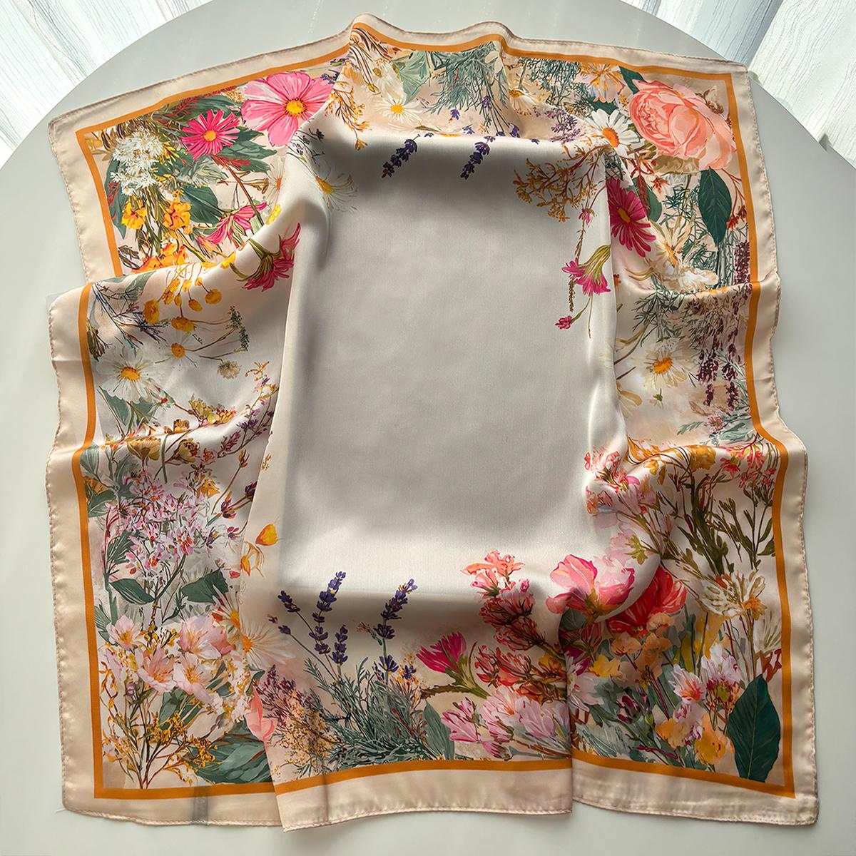 Luxury Floral Print Square Scarf For Women Elegant Ladies Hijab Neckerchief Shawl For Travel Soft Stain Imitation Silk Scarves
Luxury Floral Print Square Scarf For Women Elegant Ladies Hijab Neckerchief Shawl For Travel Soft Stain Imitation Silk Scarves