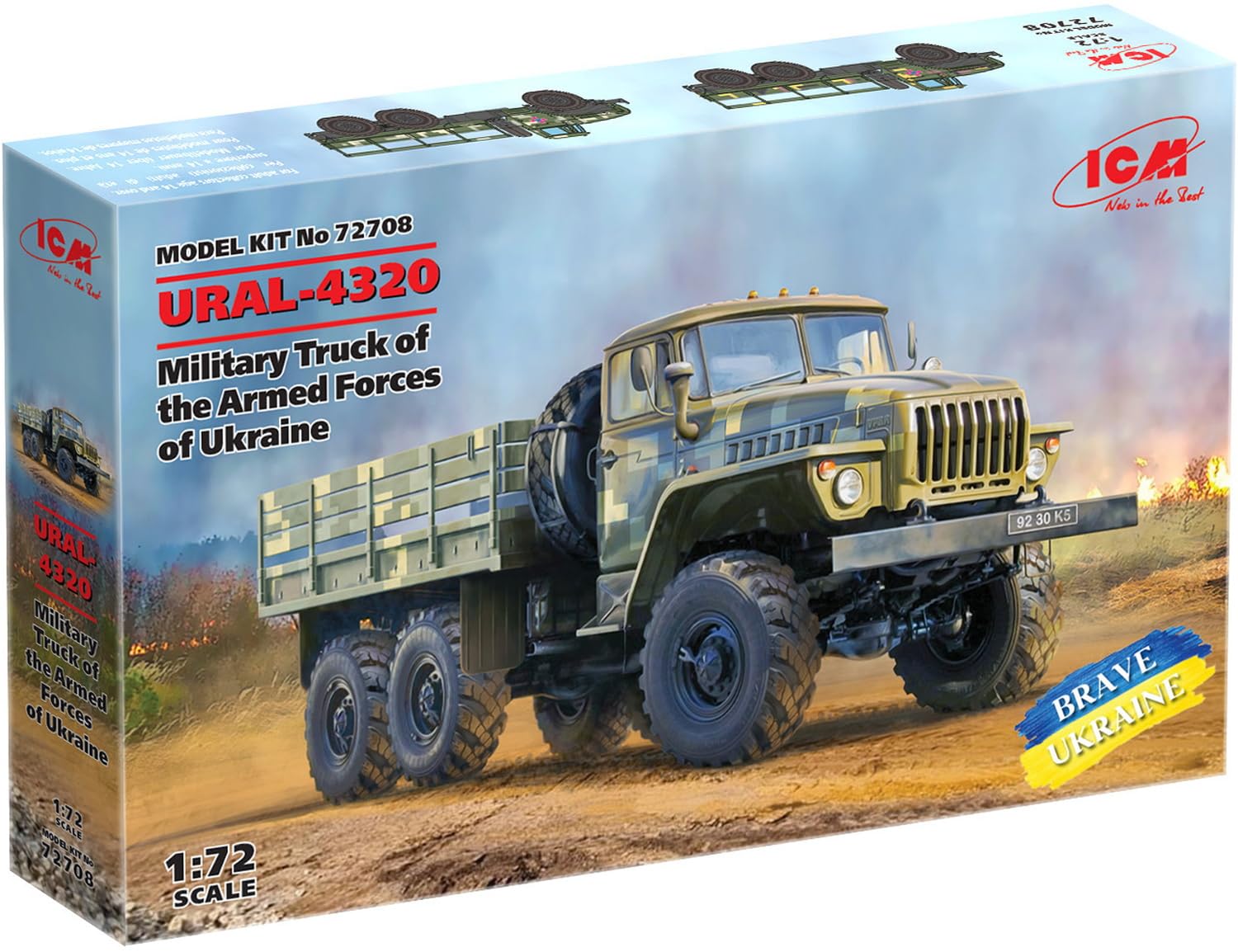 ICM ICM Військова вантажівка української армії пластикова модель 72708 1/72 УРАЛ-4320
ICM ICM Військова вантажівка української армії пластикова модель 72708 1/72 УРАЛ-4320