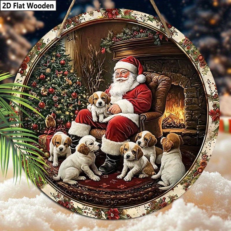 Рождественская декоративная табличка, комнатные подвесные украшения, 2D плоские деревянные изделия с рисунком Санта-Клауса и собак, рождественские подарки для семьи 2D,Style1,1pc
Рождественская декоративная табличка, комнатные подвесные украшения, 2D плоские деревянные изделия с рисунком Санта-Клауса и собак, рождественские подарки для семьи 2D,Style1,1pc