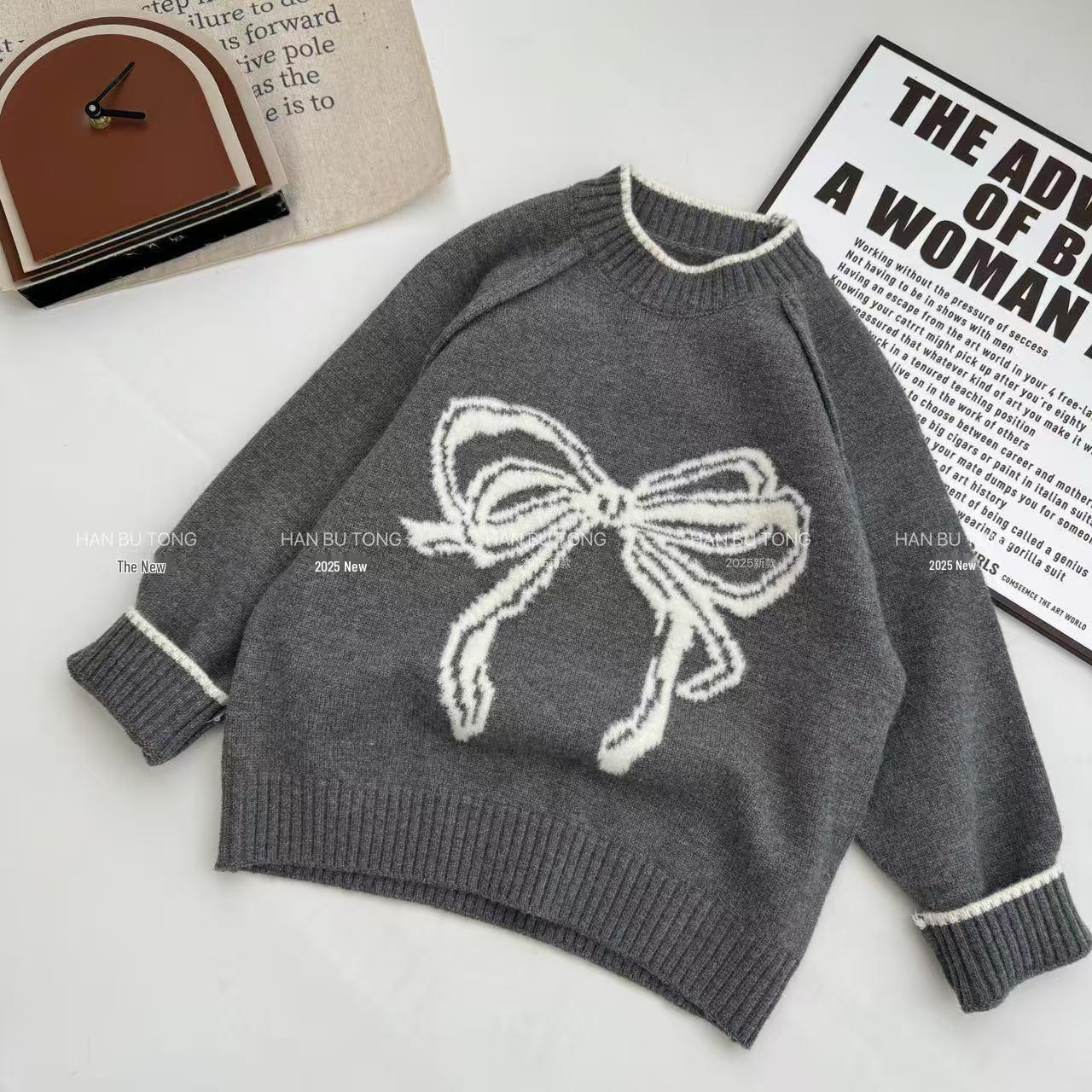 Girls Stylish Bowknot Sweater - Autumn/Winter 2025 Knit Top for Big Kids 130 cm сірий колір
Girls Stylish Bowknot Sweater - Autumn/Winter 2025 Knit Top for Big Kids 130 cm сірий колір