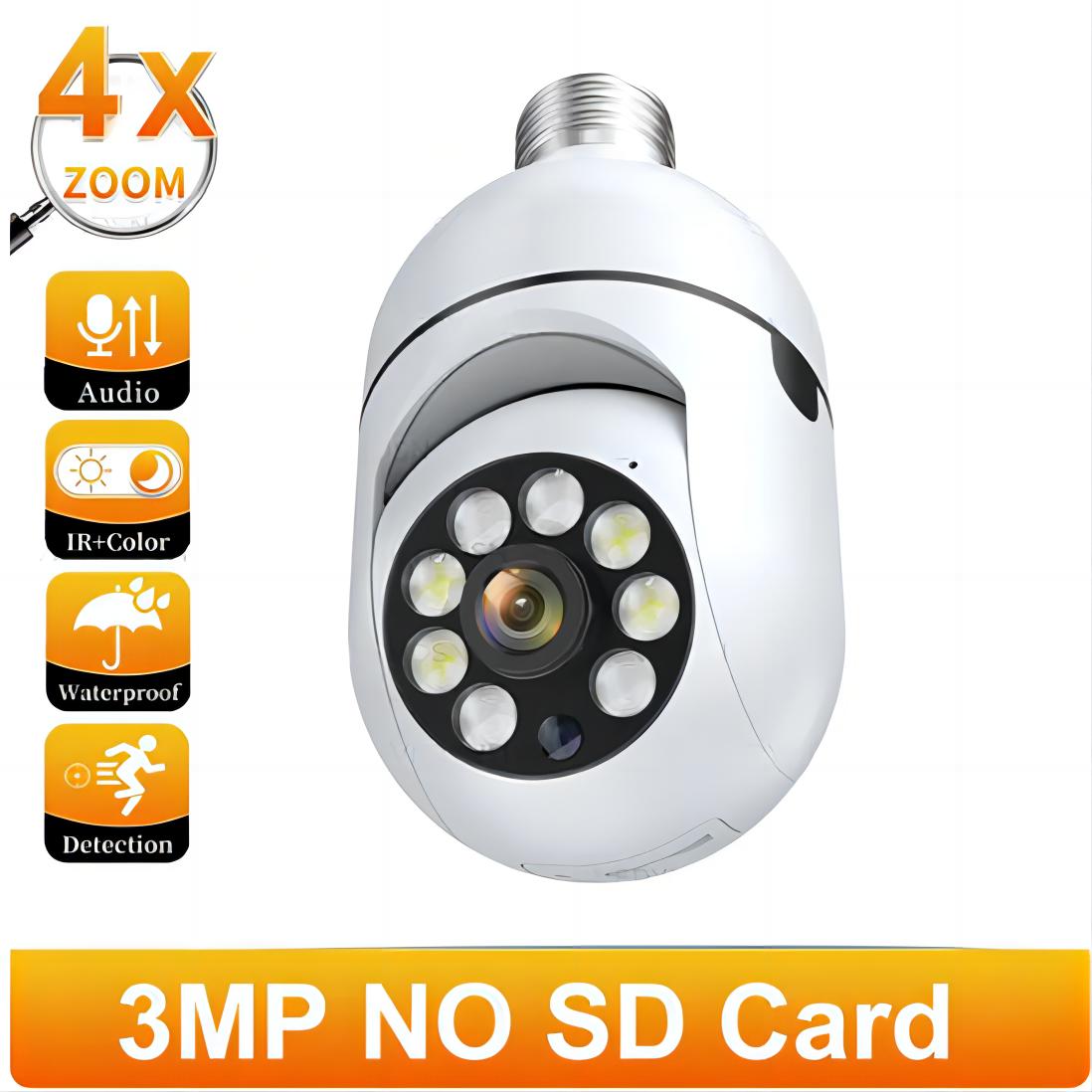 3MP Wifi IP Camera Surveillance Video 4X Digital Zoom CCTV Security Wireless Outdoor Monitor Audio Night Vision Human Detection 3MP NO SD Card
3MP Wifi IP Camera Surveillance Video 4X Digital Zoom CCTV Security Wireless Outdoor Monitor Audio Night Vision Human Detection 3MP NO SD Card
