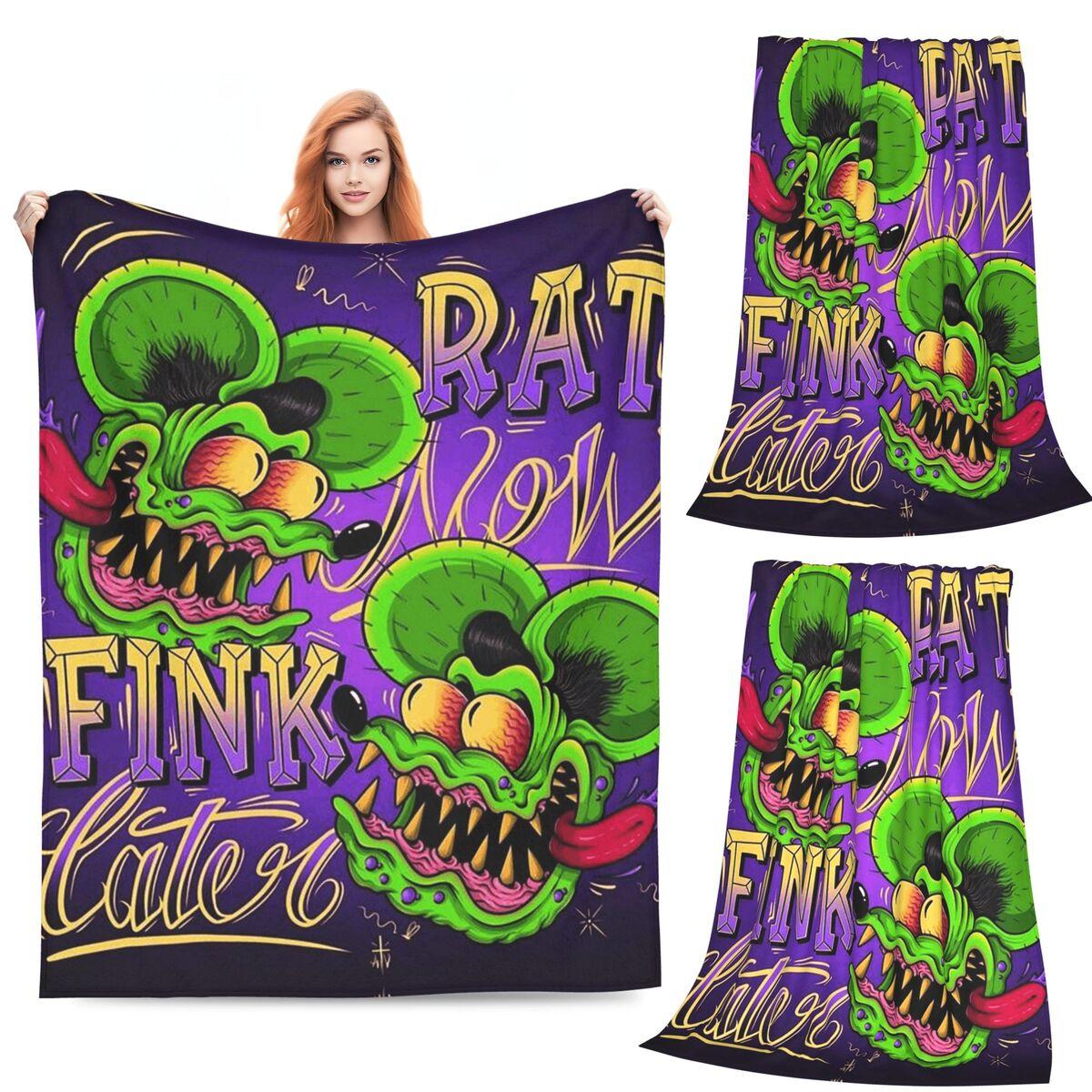 Tales Of The Rat Fink Anime Blankets Soft Warm Flannel Throw Blanket Bedding for Bed Living room Picnic Travel Home Sofa 80x120cm
Tales Of The Rat Fink Anime Blankets Soft Warm Flannel Throw Blanket Bedding for Bed Living room Picnic Travel Home Sofa 80x120cm